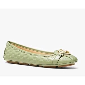 Michael‎ Kors Fulton Logo Embossed Moccasin Shoes 7 Light Sage